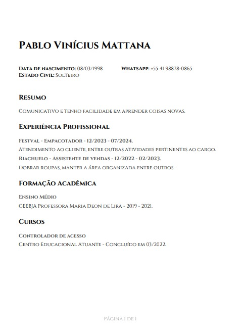 Currículo comum tradicional